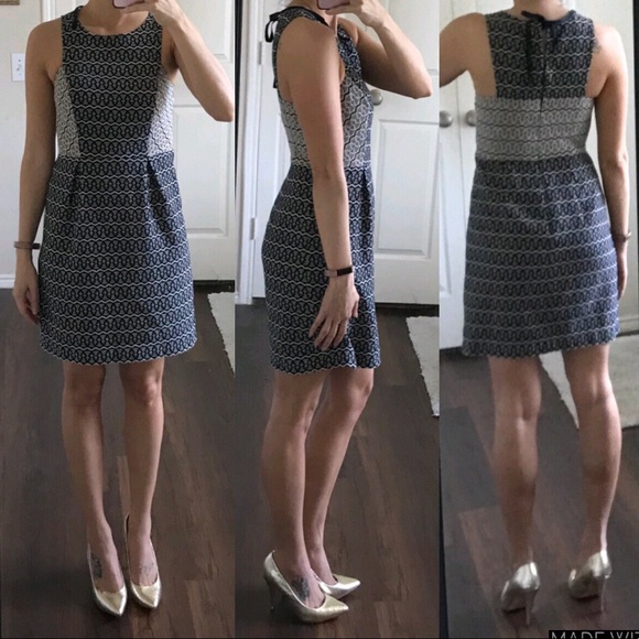 LOFT Dresses & Skirts - Ann Taylor LOFT ivory blue sleeveless dress